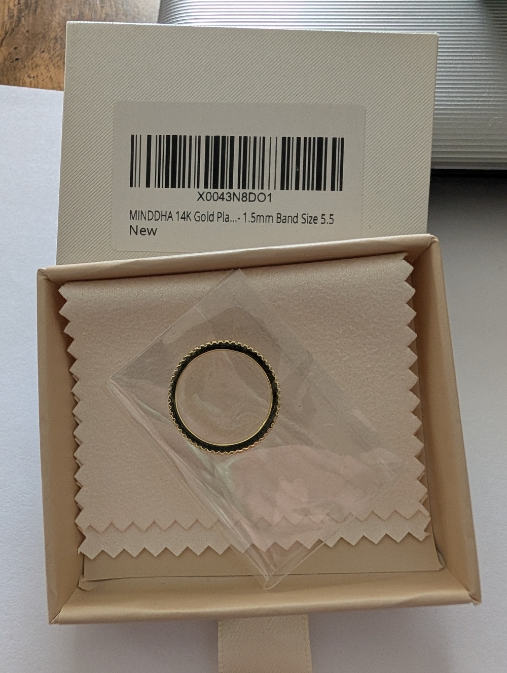 14k Gold Plated Cubic Zirconia Eternity Band Size 5.5 - Picture 8 of 8